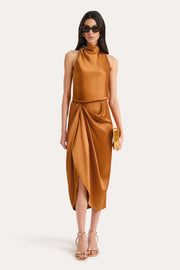 View Josephine Draped Halter Dress image 1