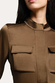 View Olivia Utility Satin Jacket image 3