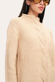 View Cable Cotton Wool Sweater image 3