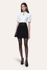 View Sylvie Silk Charmeuse Short Sleeve Shirt image 1